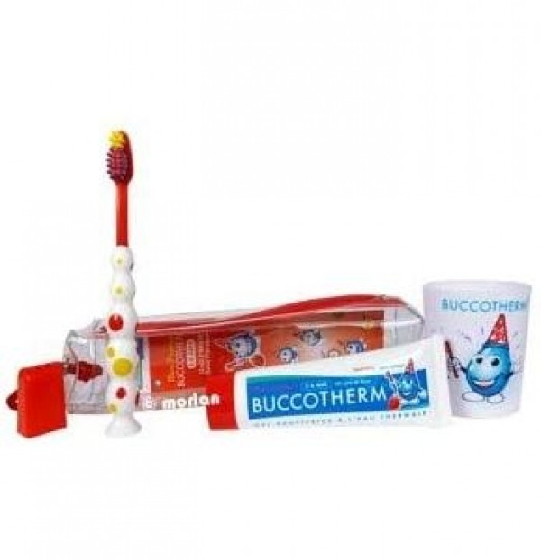 Buccotherm Kit Infantil 2-6 Años Gel Dentrifico - + Cepillo + Vasito Enjuague (1 Envase 50 Ml)