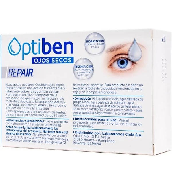 Optiben Ojos Secos Repair (20 Monodosis)
