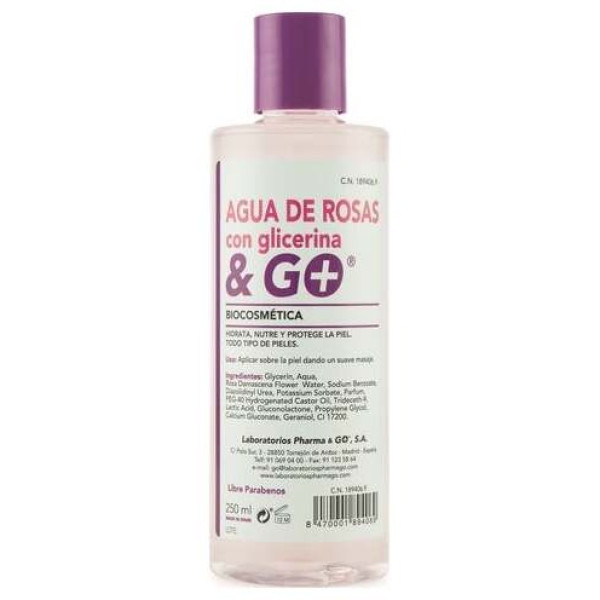 Y Go Agua Rosas + Glicerina 250Ml