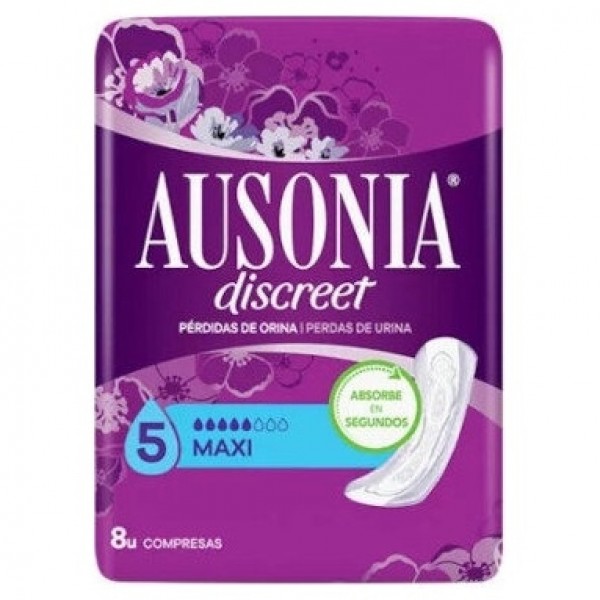 Ausonia Discreet Compresa Maxi 8 Unidades
