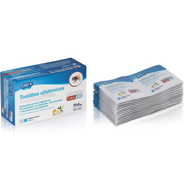 Care+ Toallitas Oftalmicas Tecnologia Plata (30 Unidades)