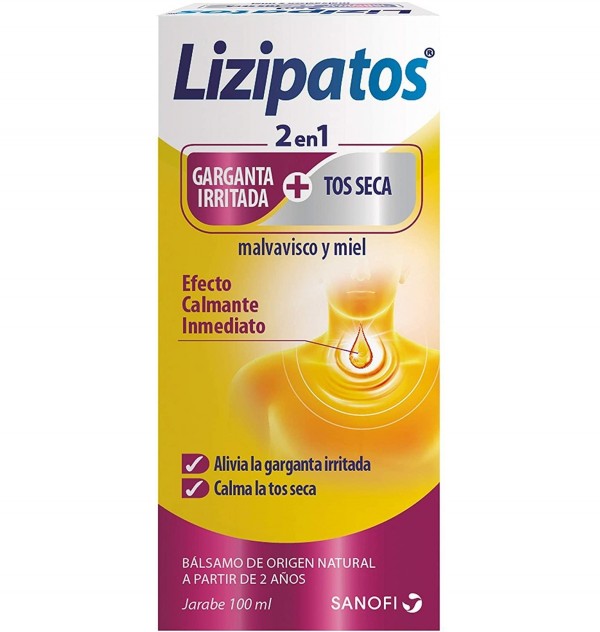 Lizipatos 2 En 1 Malvavisco Y Miel (1 Envase 100 Ml)