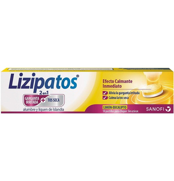 Lizipatos 2 En 1 Alumbre Y Liquen De Islandia (18 Pastillas)