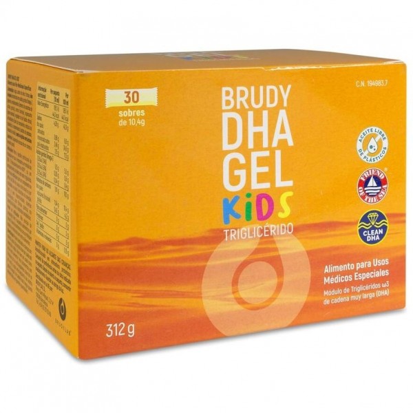 Brudy Dha Gel Kids, 30 Sobres