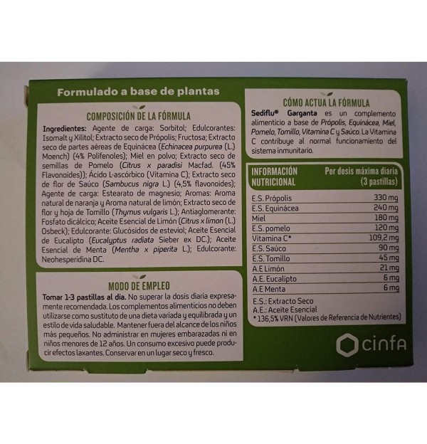 Sediflu Garganta (15 Pastillas)