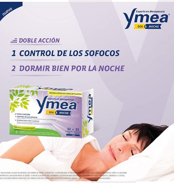 Ymea® Dia & Noche Experto En Menopausia, 32 Caps Día + 32 Caps Noche. - Perrigo