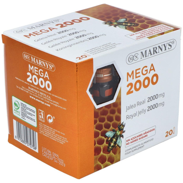 Marnys Jalea Real Mega 2000 20 Ampollas
