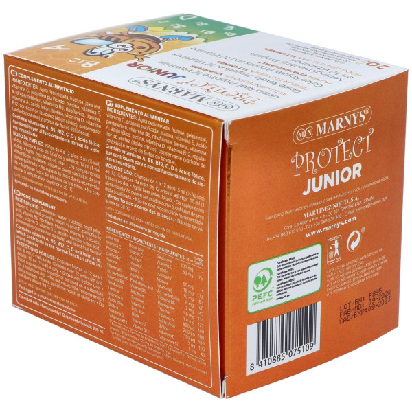 Marnys Protect Junior Suplemento Infantil Con Jalea Real En Viales