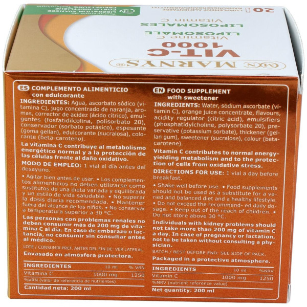 Vit C 1000 Vitamina C Liposomada 20Amp.