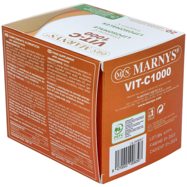 Vit C 1000 Vitamina C Liposomada 20Amp.