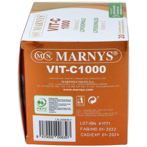 Vit C 1000 Vitamina C Liposomada 20Amp.