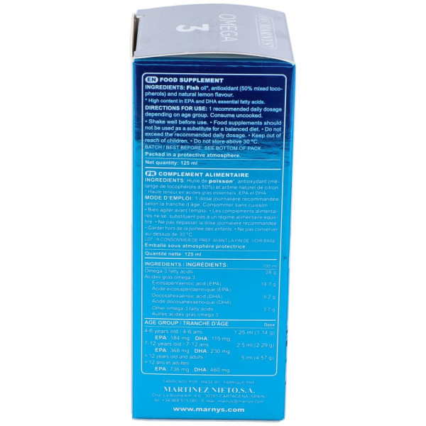 Omega 3 Marino Sabor Limon 125Ml.