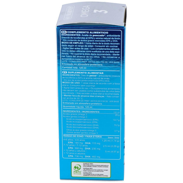 Omega 3 Marino Sabor Limon 125Ml.