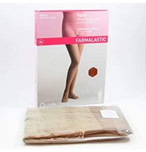 Panty Compresion Normal 140 Den - Farmalastic (Talla Extragrande Color Beige)
