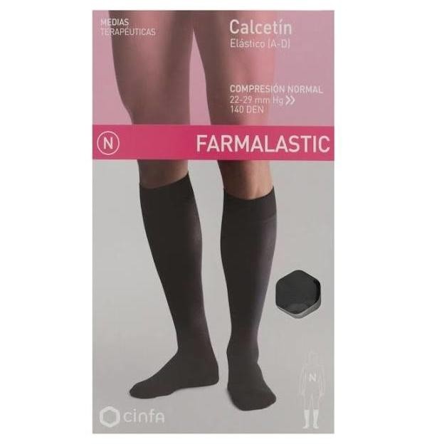 Calcetin - Farmalastic (Talla Grande Color Negro)