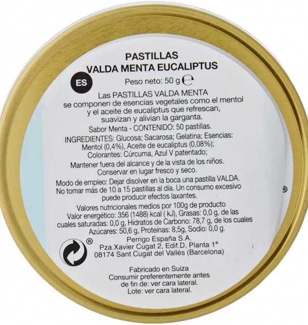 Caramelos Valda (Sabor Menta)