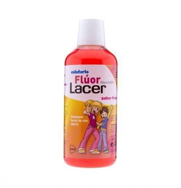 Lacer Colutorio Fluor Diario 0,05 % (1 Envase 500 Ml Sabor Fresa)