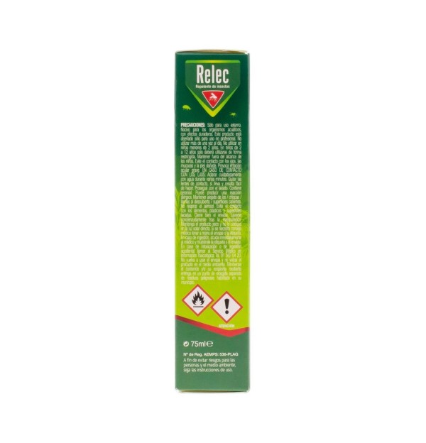 Relec Repelente de Insectos Extra Fuerte Spray, 75 ml. - Perrigo 