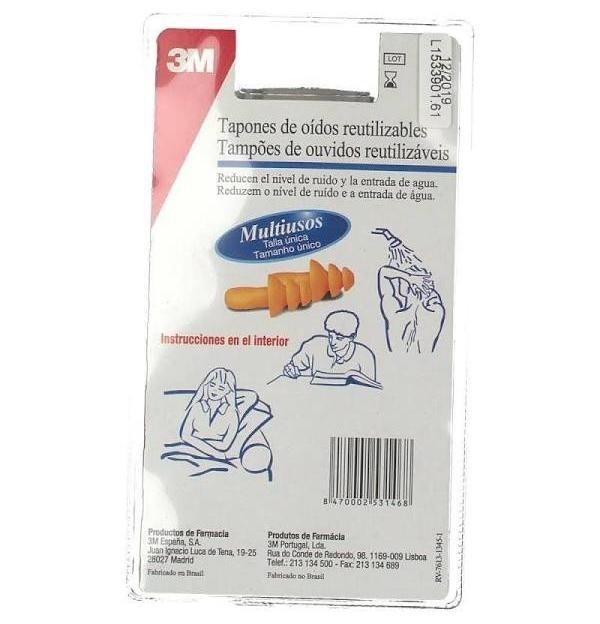 Tapones Oidos Silicona - Agua, 2 ud. - 3M