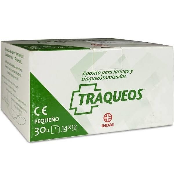 Traqueo,S Aposito Laringo Traqueotomizado (14 X12 Cm 30 U)