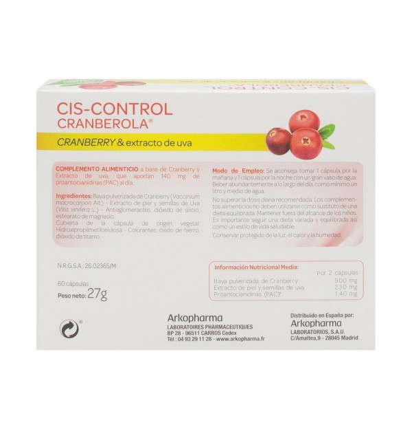 Cranberola Ciscontrol (60 Capsulas)