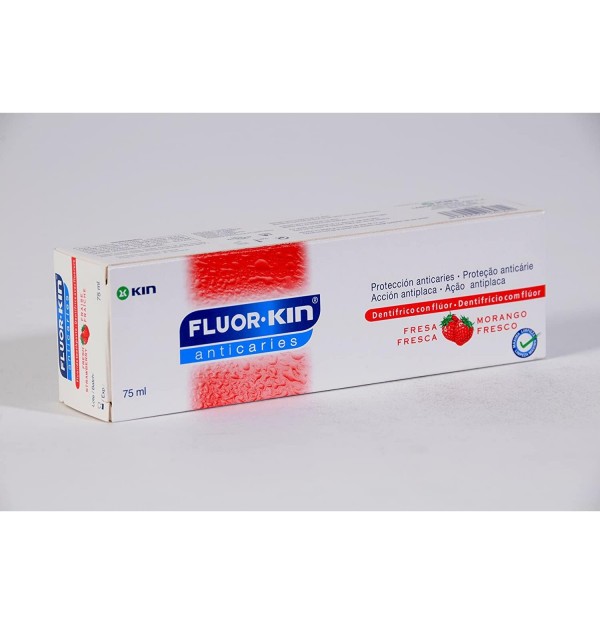 Fluor Kin Anticaries Pasta Dentifrica (1 Envase 75 Ml Sabor Fresa Fresca)