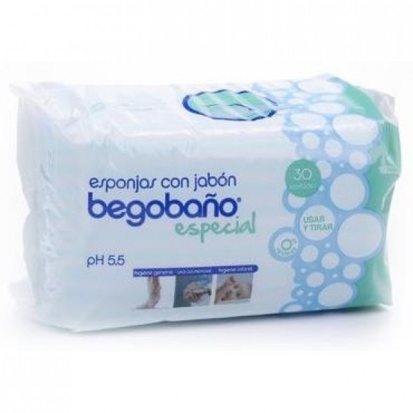 Begobaño Esponja Enjabonada Desechable 30Uds