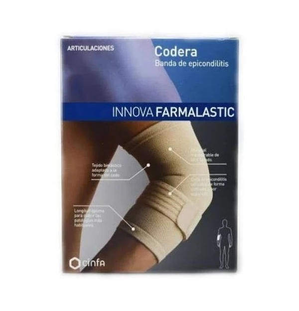 Codera Banda Epicondilitis - Farmalastic Innova (Contorno 1 Unidad Talla Grande Color Beige)