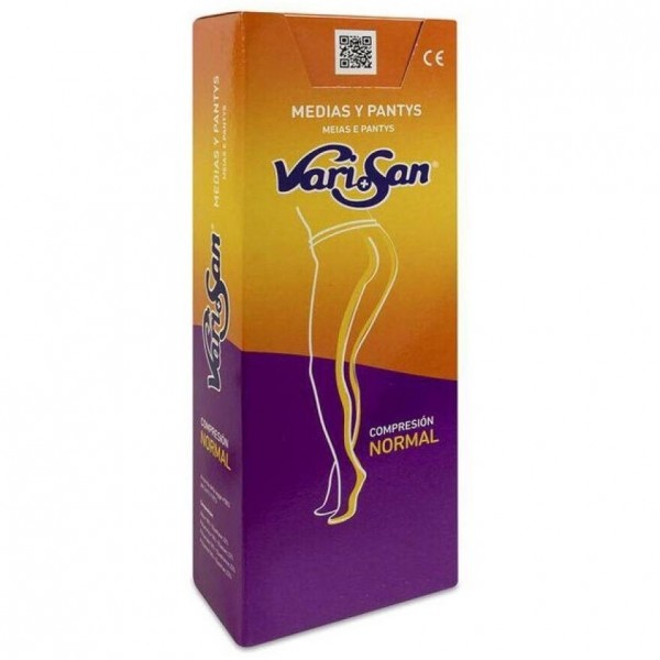 Varisan Media Larga Con Silicona Compresión Normal Marrón Talla 2, 1 Ud