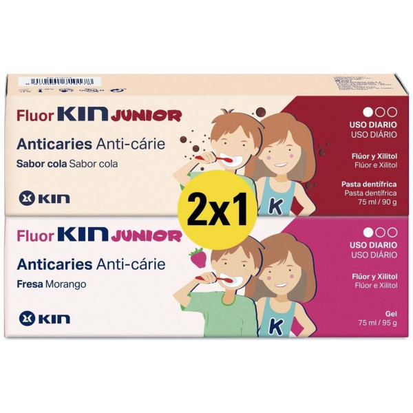 Fluor Kin Pack 2X1 Junior 75Ml
