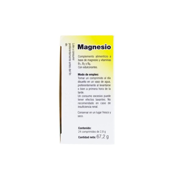 Vallesol Magnesio + Vitaminas B1 B2 Y B6 (24 Comprimidos Efervescentes)