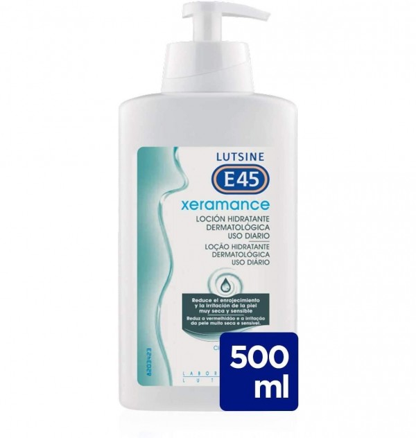 E45 Lutsine Xeramance Protectora Hidratante - Locion Dermatologica Uso Diario (Locion 1 Envase 500 Ml)