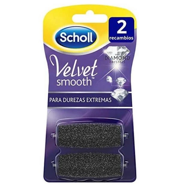 Scholl Velvet Smooth - Diamond Crystals Limas De Recambio (2 U Dureza Extrema)
