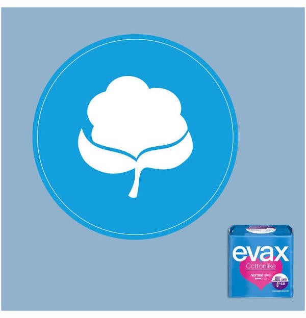 Compresas Higienicas Femeninas - Evax Cottonlike (Normal Con Alas 16 Compresas)