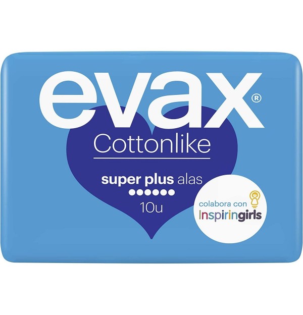 Compresas Higienicas Femeninas - Evax Cottonlike (Superplus 10 Compresas)