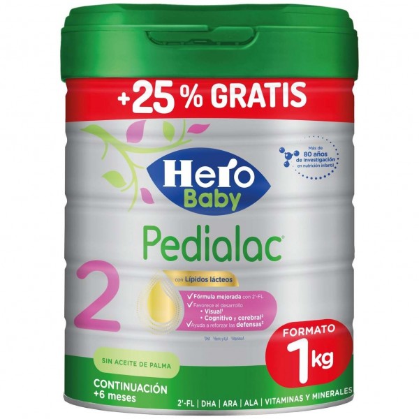 Hero Baby Pedialac 2 800G +25% Gratis