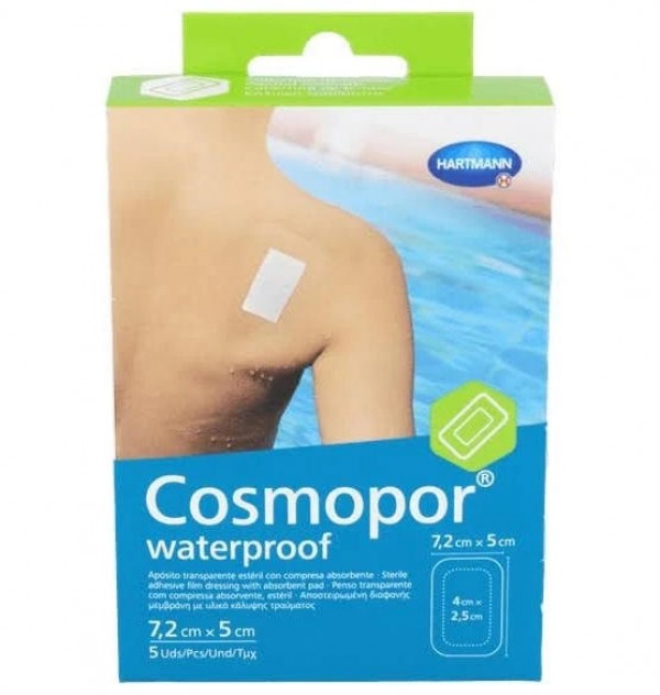 Cosmopor Waterproof - Aposito Adhesivo (5 Unidades 7,2 Cm X 5 Cm)