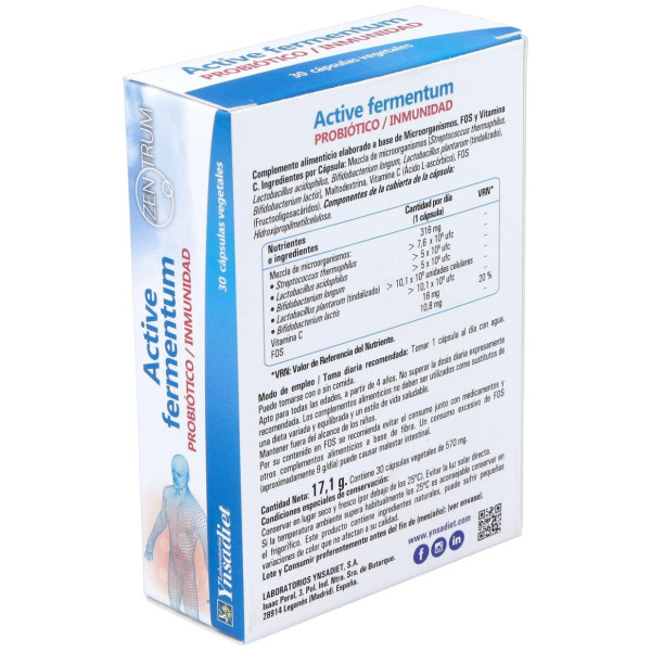 Zentrum Active Fermentum Probiótico Inmunidad 30Vcaps