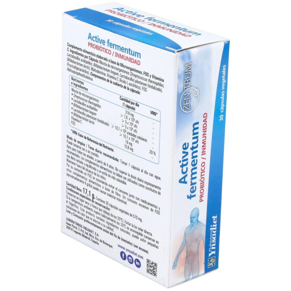 Zentrum Active Fermentum Probiótico Inmunidad 30Vcaps