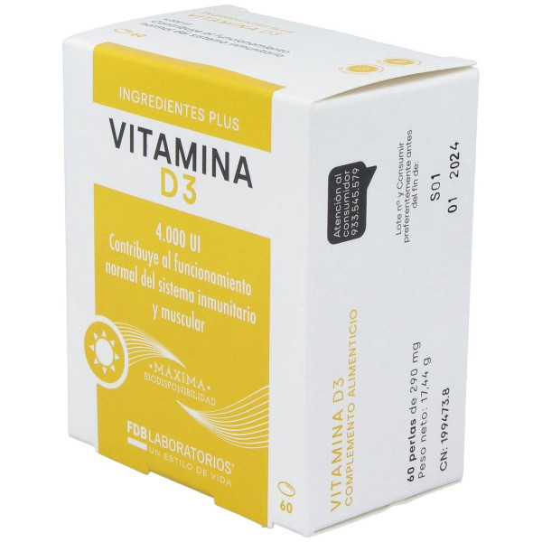 Fdb Vitamina D3 4000Ui 60 Perlas