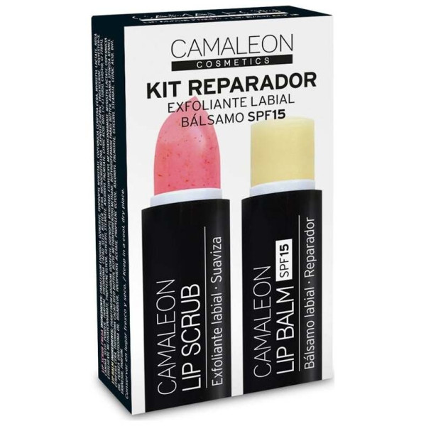 Camaleon Kit Bálsamo + Exfoliante Labial Fresa 4G