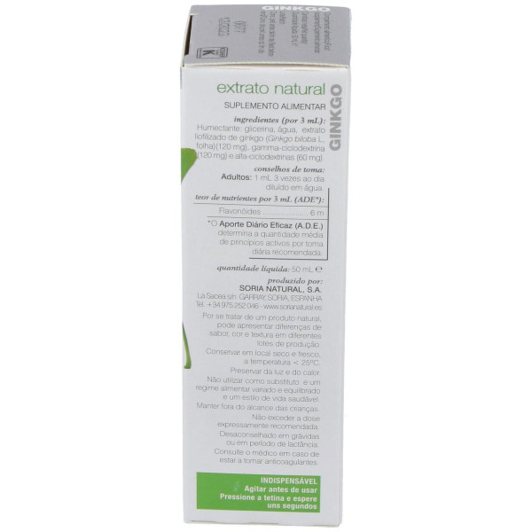Soria Natural Siglo Xxi Ginkgo Para La Circulación 50Ml