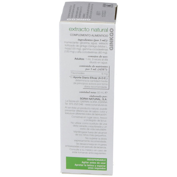 Soria Natural Siglo Xxi Ginkgo Para La Circulación 50Ml