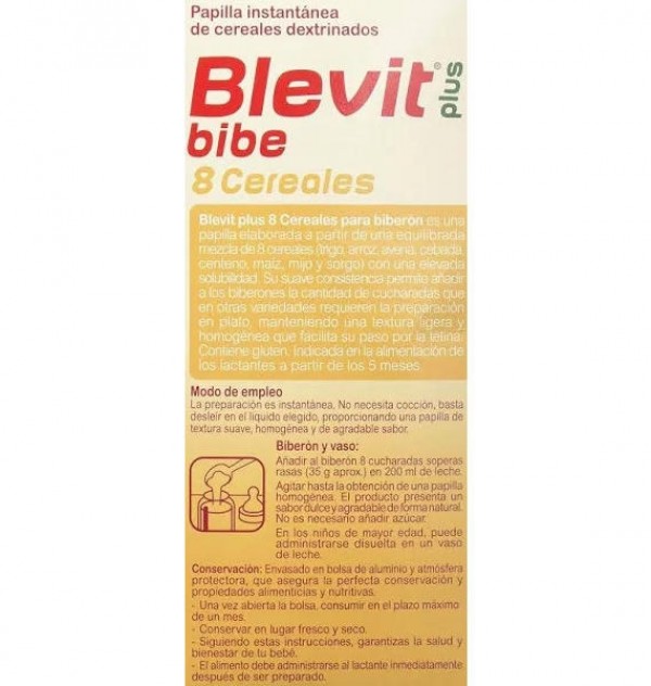 Blevit Plus 8 Cereales Para Biberon (1 Envase 600 G)