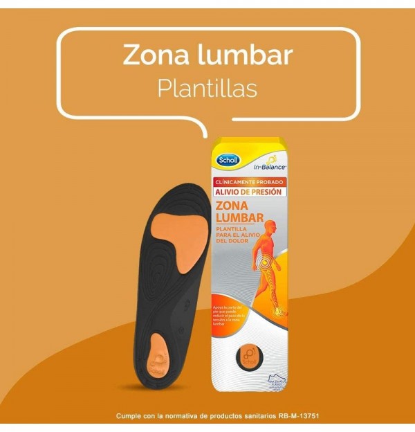 Plantillas Zona Lumbar - Scholl In-Balance (Talla M 1 Par)