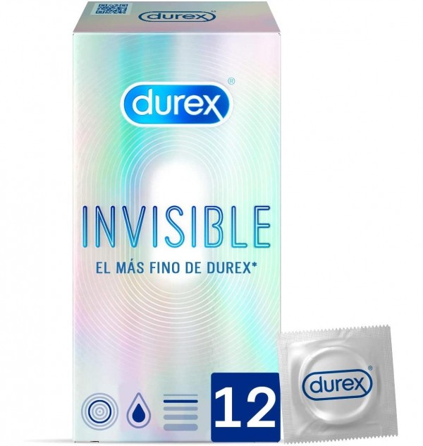 Durex Invisible Extra Fino Extra Sensitivo - Preservativos (12 Unidades) - Reckitt Benckiser