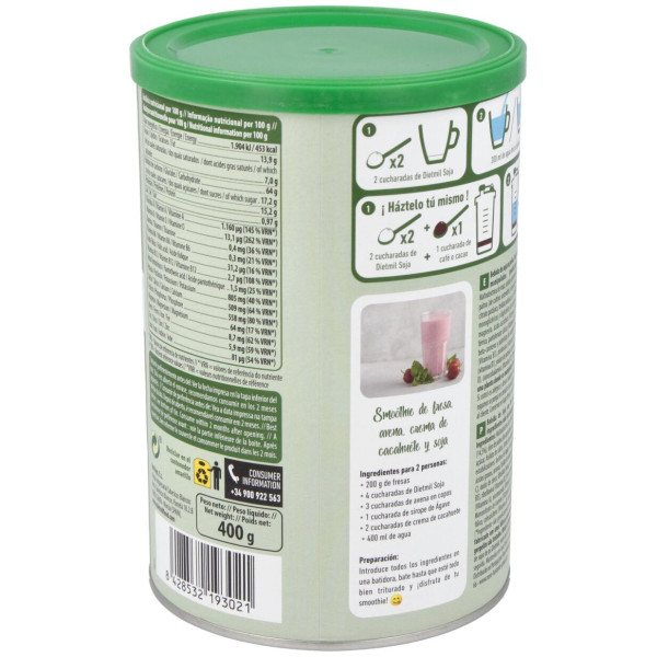 Diemil Leche De Soja En Polvo Instantaneo 400Gr