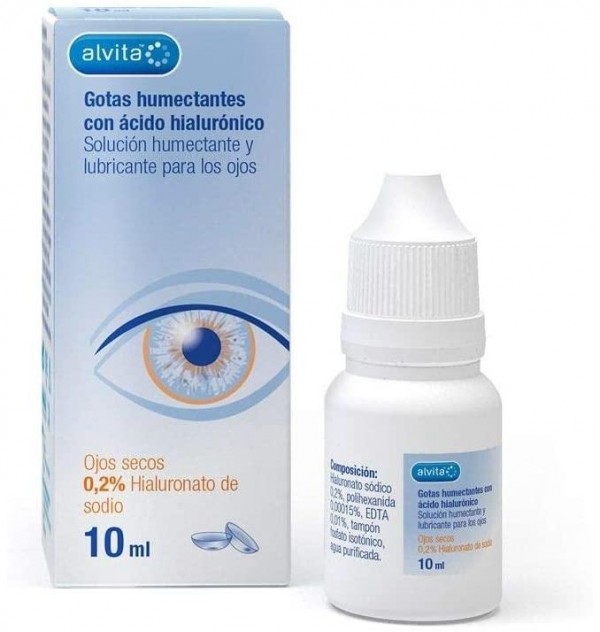 Alvita Gotas Humectantes Con Acido Hialuronico (1 Envase 10 Ml)