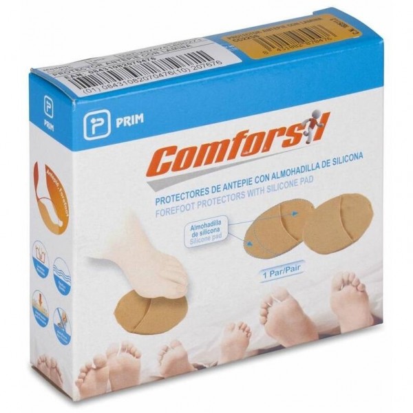 Comforsil Protectores De Antepié Con Almohadilla De Silicona Talla S, 1 Par