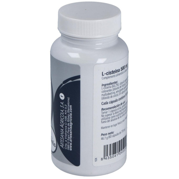 L-Cisteína 60 Cápsulas 500Mg Por Cápsula